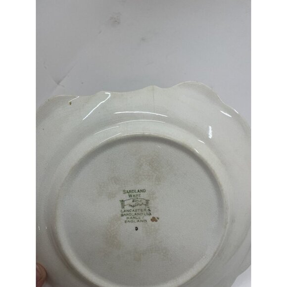 Sandland Ware Cake Plate Village Market Scene Made in England Vintage Dish - Picture 5 of 6